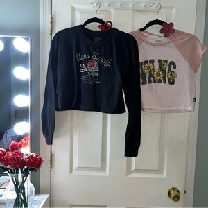 Bundle! Two Vans crop top shirts